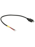 Delock USB Micro-B Kabel - 2Pol Strom, 15cm, für z.B Raspberry Pi Stromversorgung