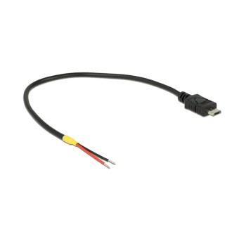 Delock USB Micro-B Kabel - 2Pol Strom, 20cm, für z.B. Raspberry Pi Stromversorgung