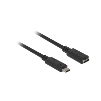 Delock USB3.1 cable Gen1 USB-C Verlängerung, 0.5m, 5Gbps, 3Ampere, black Delock USB3.1 cable Gen1 USB-C Verlängerung, 0.5m, 5Gbps, 3Ampere, black