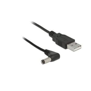 USB2.0-Stromkabel A-5VOLT, 1.5m, schwarz, Hohlstecker 5.5mm/2.5mm gewinkelt USB2.0-Stromkabel A-5VOLT, 1.5m, schwarz, Hohlstecker 5.5mm/2.5mm gewinkelt