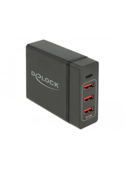 Delock Chargeur mural USB 63974 3x USB-A + 1x USB-Type-C PD