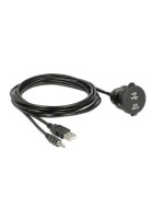 Delock Câble rallonge à encastrer USB 2.0 EASY-USB Jack/USB A - Jack/USB A 2 m