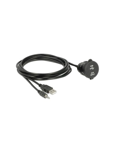 Delock Câble rallonge à encastrer USB 2.0 EASY-USB Jack/USB A - Jack/USB A 2 m