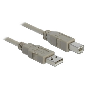 Delock USB2.0-Kabel 1.8m A-B, Geeignet für Drucker u. Scanner, grau Delock USB2.0-Kabel 1.8m A-B, Geeignet für Drucker u. Scanner, grau