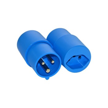 Elektromaterial Adaptateur CEE 16 - CH T23, bleu 6 h LNPE 250 V 16 A Elektromaterial Adaptateur CEE 16 - CH T23, bleu 6 h LNPE 250 V 16 A
