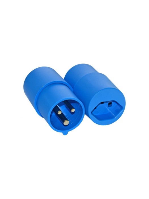 Elektromaterial Adaptateur CEE 16 - CH T23, bleu 6 h LNPE 250 V 16 A