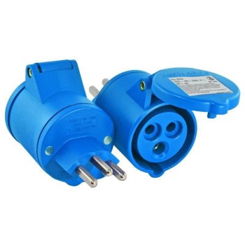 Warob Adapter  T23 vers CEE16/3, bleu Warob Adapter  T23 vers CEE16/3, bleu