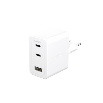 empower Wandladegerät 70W, weiss, 2x USB-C, 1x USB-A, GaN, PD3.1, PPS