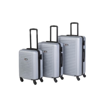 KOOR Set de valises de voyage World Superb 3 pièces, gris argenté KOOR Set de valises de voyage World Superb 3 pièces, gris argenté