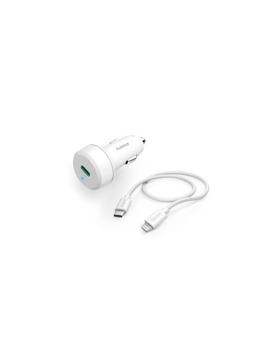 Hama Chargeur de voiture Car Charger Lightning 20 W Blanc