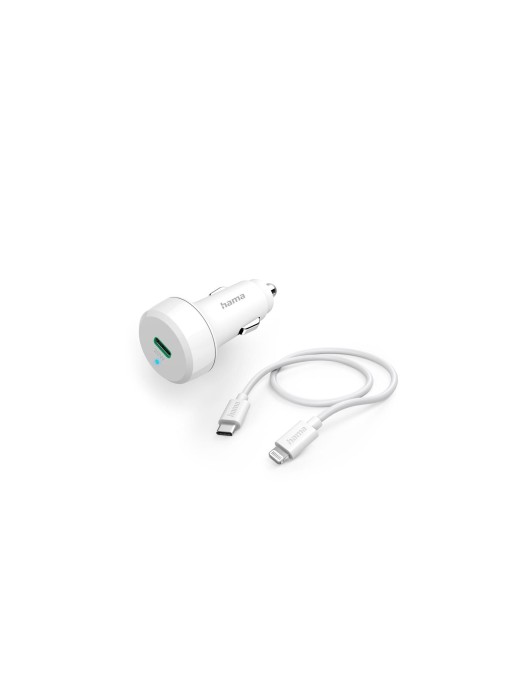 Hama Chargeur de voiture Car Charger Lightning 20 W Blanc