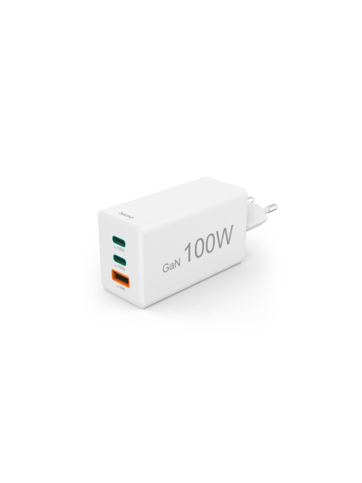 Hama Chargeur mural USB Gan charger 1x USB-A 2x USB-C 100 W Blanc