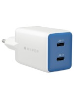 HYPER Chargeur mural USB Flex GaN 45 W, 2 ports USB-C