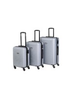 KOOR Set de valises de voyage World Superb 3 pièces, gris argenté