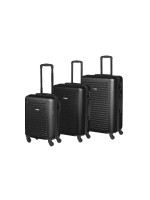 KOOR Set de valises de voyage World Superb 3 pièces, noir