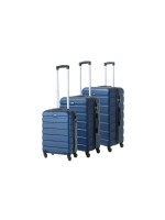 KOOR Set de valises de voyage World Pro 3 pièces, bleu foncé