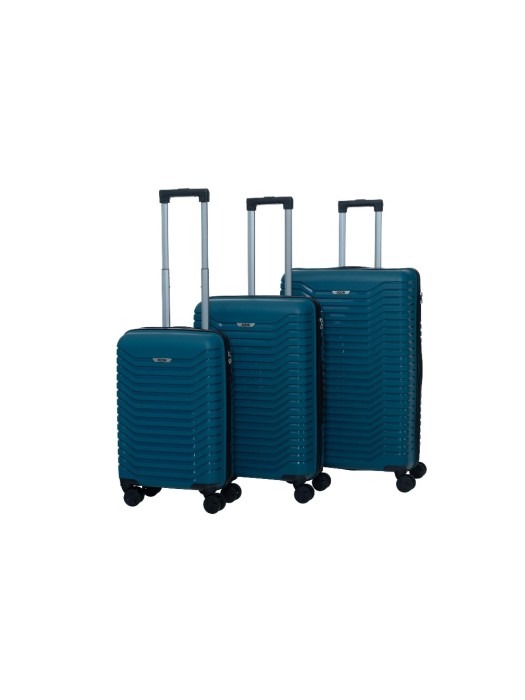KOOR Set de valises de voyage Manille 3 pièces, pétrole