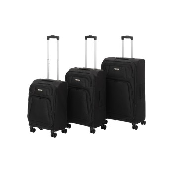 KOOR Stoffkoffer 3er Set schwarz, 38L, 62L & 115L
