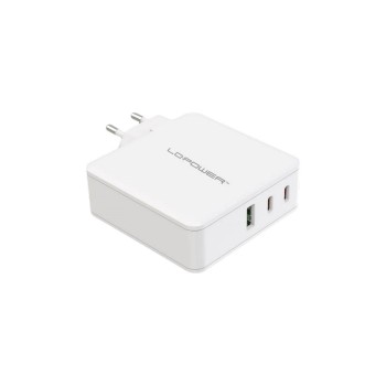 LC-Power LC-GAN-100 Ladegerät mit 100W, 2x USB-C, 1x USB-A