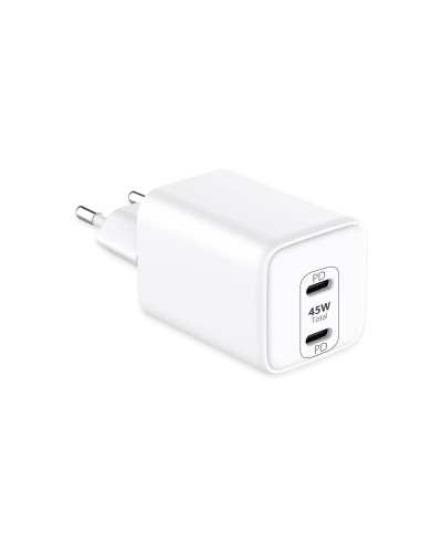 LMP Chargeur mural USB Dual Port GaN Power Adapter 3.0 45W, USB-C