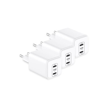 LMP Adaptateur d'alimentation USB-C Dual Port 45 W 3 pièces LMP Adaptateur d'alimentation USB-C Dual Port 45 W 3 pièces