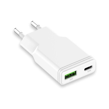 LMP Chargeur mural USB 30 W USB-A USB-C Dual Power Ultra Slim