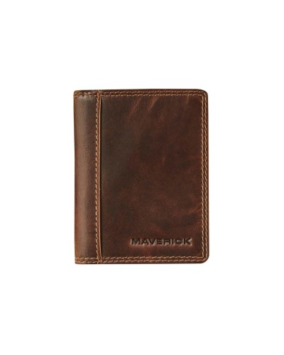 Maverick Original Kreditkartenetui, cuir, RFID, braun