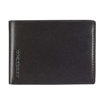 Maverick All Black Portemonnaie, Leder, RFID, schwarz