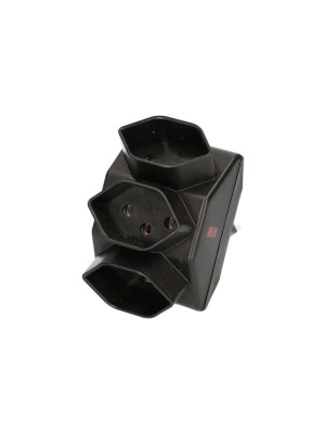 Max Hauri Connecteur multiple 3 x T13, noir Max Hauri Connecteur multiple 3 x T13, noir