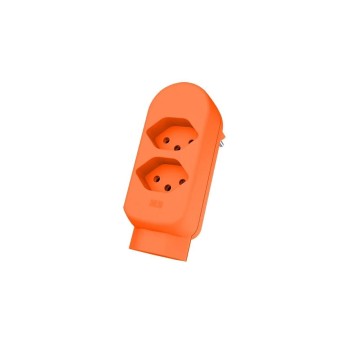Mehrfachstecker maxADAPT 2+1xT13, drehbar, Berührungsschutz, drehbar 320°, fl-orange Mehrfachstecker maxADAPT 2+1xT13, drehbar, Berührungsschutz, drehbar 320°, fl-orange