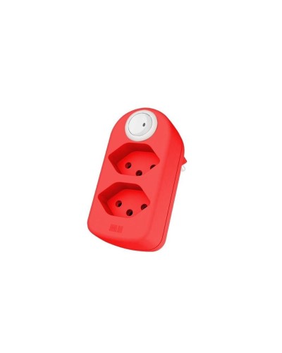 Max Hauri Connecteur multiple maxAdapt BS, 2 x T13, avec interrupteur, rouge