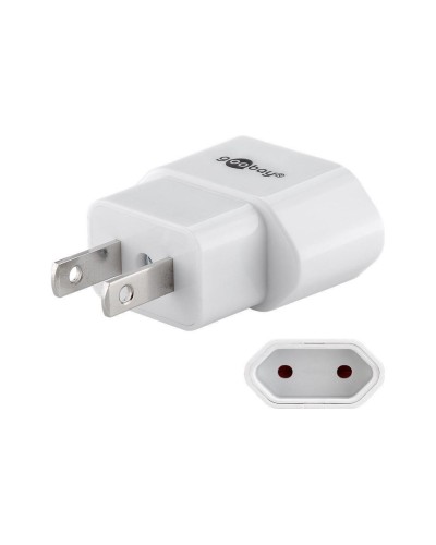 Max Hauri Adaptateur de voyage EU – USA, Blanc