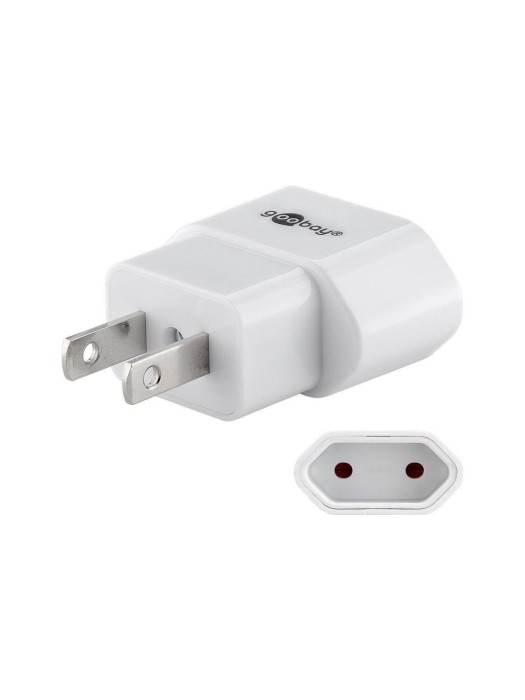 Max Hauri Adaptateur de voyage EU – USA, Blanc
