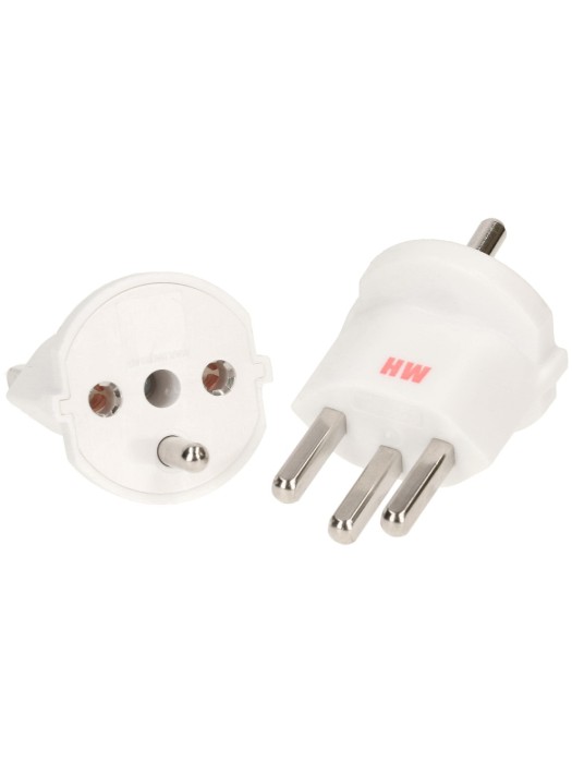 Max Hauri Adaptateur fixe Schuko – Type 23 Blanc