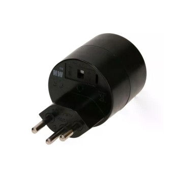 Max Hauri Adaptateur de voyage Schuko – T12, Noir Max Hauri Adaptateur de voyage Schuko – T12, Noir