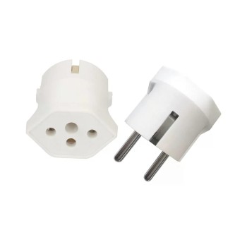 Max Hauri Adaptateur fixe Schuko sur T13, Blanc Max Hauri Adaptateur fixe Schuko sur T13, Blanc