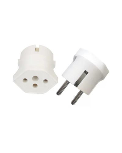 Max Hauri Adaptateur fixe Schuko sur T13, Blanc