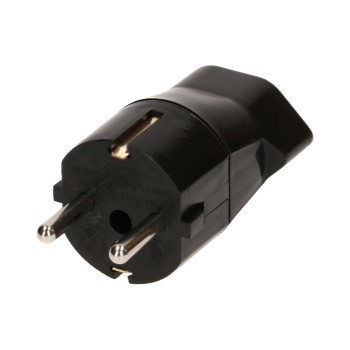 Max Hauri Adaptateur de voyage Schuko – T23, Noir Max Hauri Adaptateur de voyage Schuko – T23, Noir