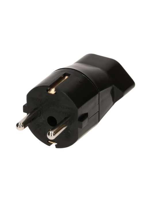 Max Hauri Adaptateur de voyage Schuko – T23, Noir