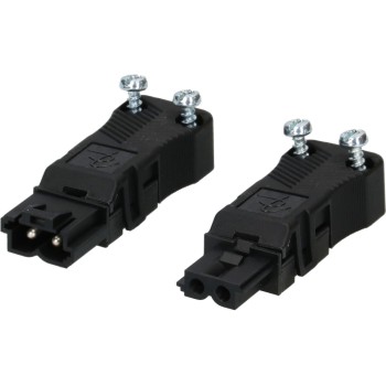 Max Hauri Kit Fiche et prise AC 164 plates, 2 pôles Max Hauri Kit Fiche et prise AC 164 plates, 2 pôles