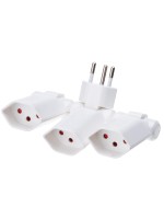 Clip-Clap 3x T13 multi plug, white, rotatable 180 ° vertically