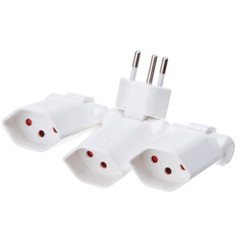 Clip-Clap 3x T13 multi plug, white, rotatable 180 ° vertically Clip-Clap 3x T13 multi plug, white, rotatable 180 ° vertically