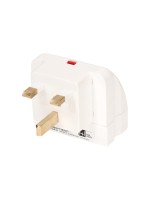 Max Hauri Adaptateur de voyage Grande-Bretagne / Type 13, 3 pôles, blanc