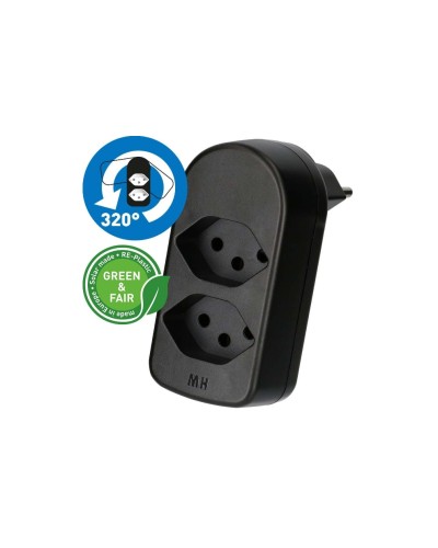 Max Hauri Fiche de branchement ADAPT 2x type 13 pivotant Green+Fair