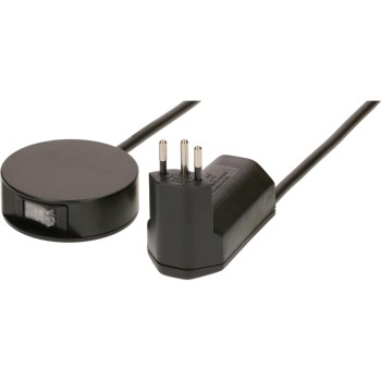 Zwischenstecker Typ 12 / Typ 13, schwarz mit externem Schalter Zwischenstecker Typ 12 / Typ 13, schwarz mit externem Schalter