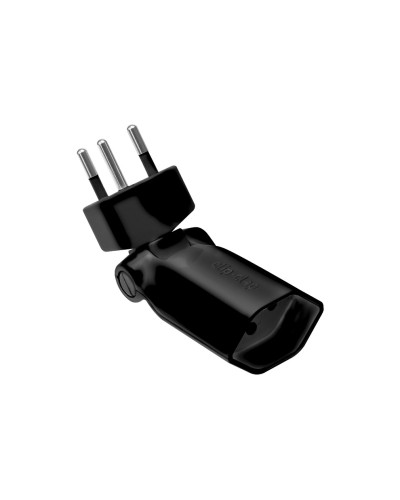 Fiche dérivative Clip-Clap 1xTyp13, noir, pliable 180° V, 130° H, protection enfants