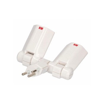 2x Type 13 Clip-Clap derivative plug, white, individually rotatable 180 ° 2x Type 13 Clip-Clap derivative plug, white, individually rotatable 180 °