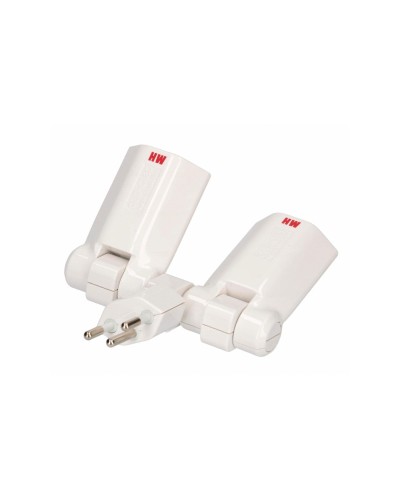 Fiche dérivative Clip-Clap 2x type 13, blanc, orientable individuellement 180° 