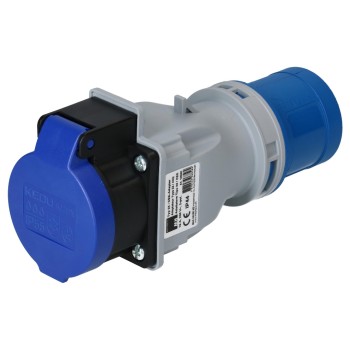 maxCAMP Fiche adaptateur CEE16/3 - T23, bleu/gris maxCAMP Fiche adaptateur CEE16/3 - T23, bleu/gris