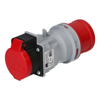 maxCAMP Fiche adaptateur CEE16/5 - T25, rouge/gris maxCAMP Fiche adaptateur CEE16/5 - T25, rouge/gris